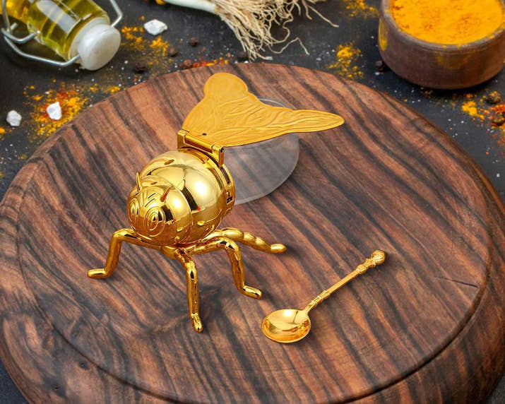 Bee Shaped Honey Jar with Spoon